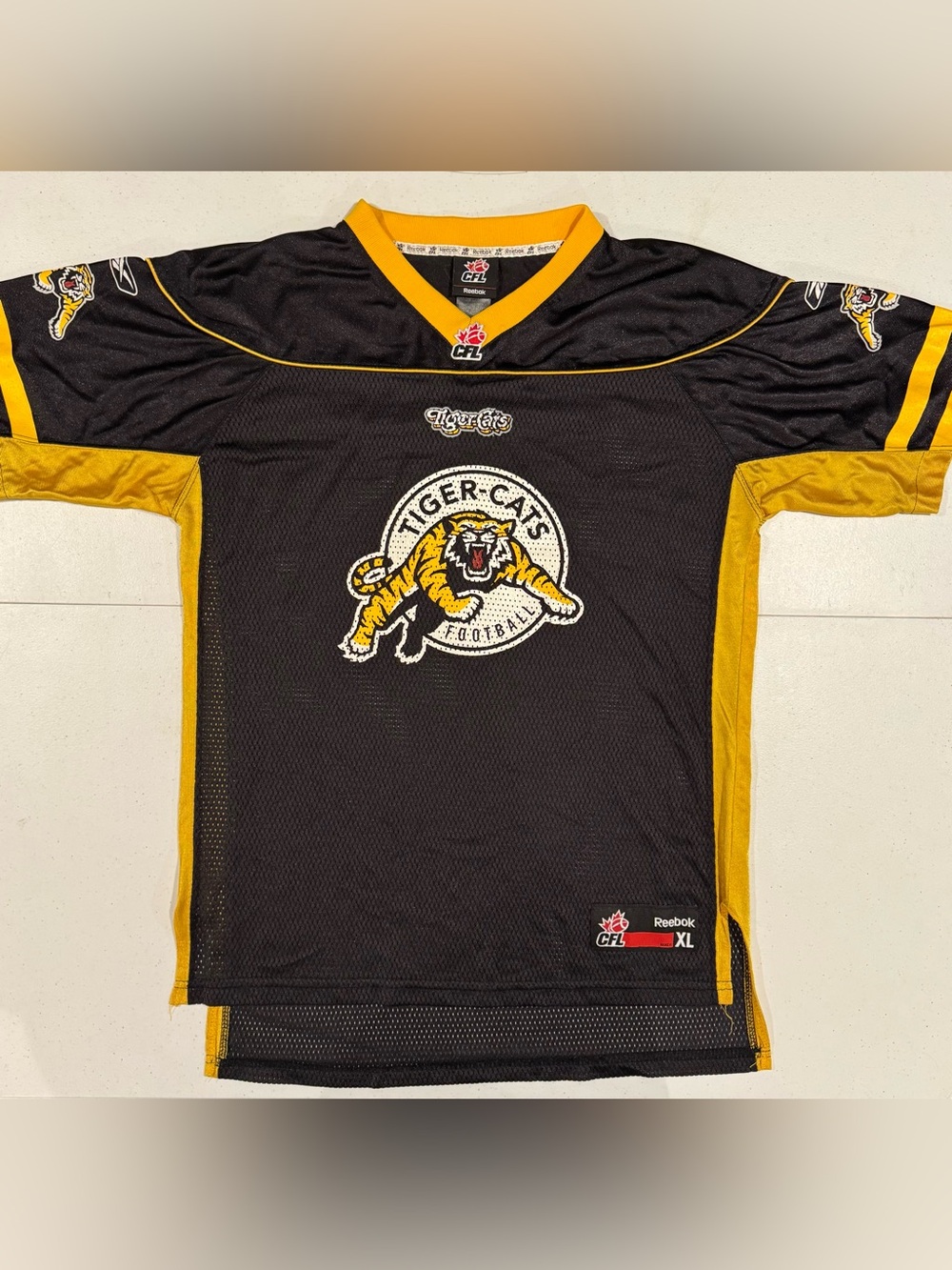 Reebok Hamilton Tiger Cats CFL Football Jersey size boys XL